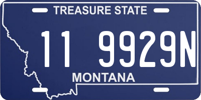 MT license plate 119929N
