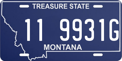 MT license plate 119931G