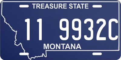 MT license plate 119932C