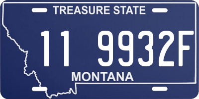 MT license plate 119932F