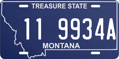 MT license plate 119934A