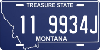 MT license plate 119934J