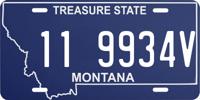 MT license plate 119934V