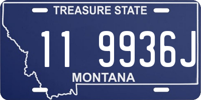 MT license plate 119936J