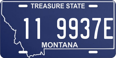 MT license plate 119937E