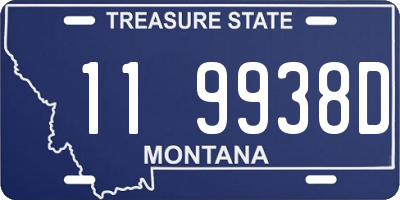 MT license plate 119938D