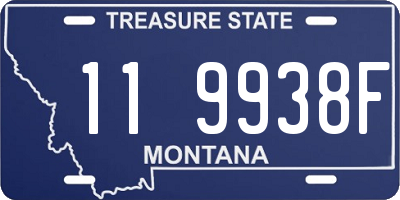 MT license plate 119938F