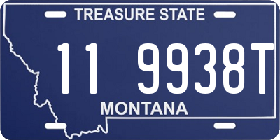 MT license plate 119938T