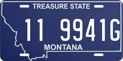 MT license plate 119941G