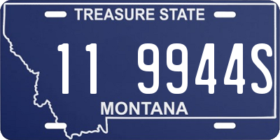 MT license plate 119944S