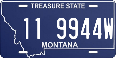 MT license plate 119944W