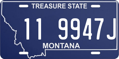 MT license plate 119947J