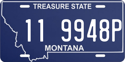 MT license plate 119948P