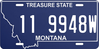 MT license plate 119948W