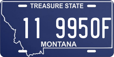 MT license plate 119950F