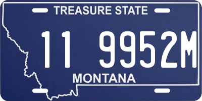 MT license plate 119952M