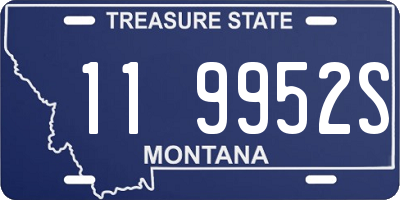 MT license plate 119952S