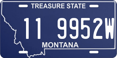 MT license plate 119952W