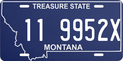 MT license plate 119952X