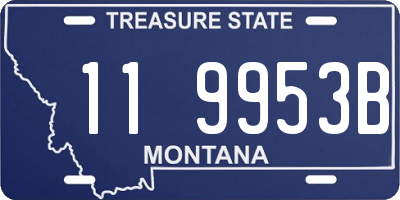 MT license plate 119953B