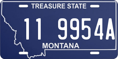 MT license plate 119954A