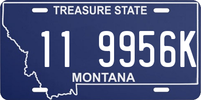 MT license plate 119956K