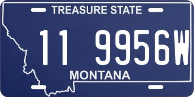 MT license plate 119956W