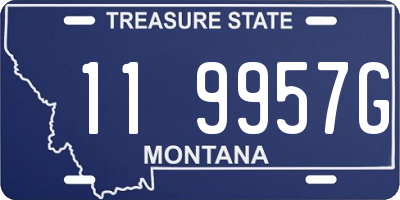 MT license plate 119957G
