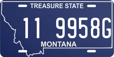 MT license plate 119958G