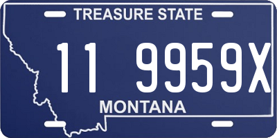 MT license plate 119959X