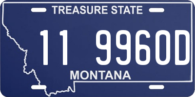MT license plate 119960D