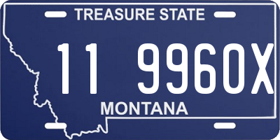MT license plate 119960X