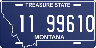 MT license plate 119961O