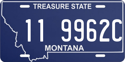 MT license plate 119962C
