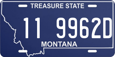 MT license plate 119962D