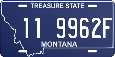 MT license plate 119962F