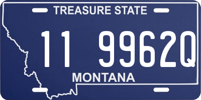 MT license plate 119962Q