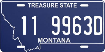 MT license plate 119963D