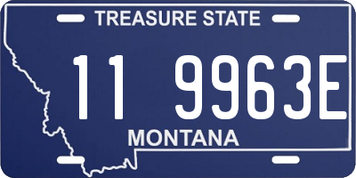 MT license plate 119963E