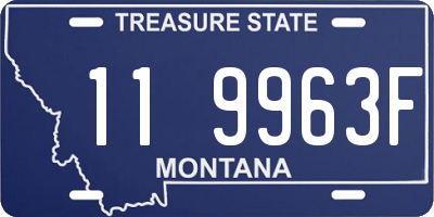 MT license plate 119963F