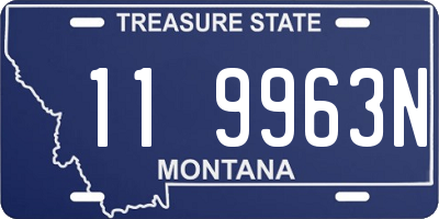 MT license plate 119963N