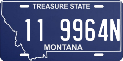 MT license plate 119964N