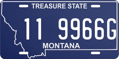 MT license plate 119966G