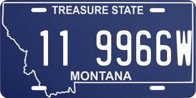 MT license plate 119966W