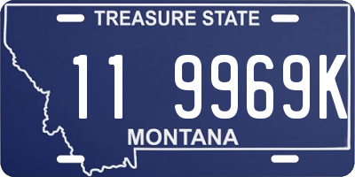 MT license plate 119969K