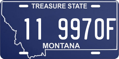 MT license plate 119970F