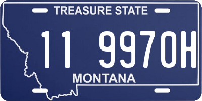 MT license plate 119970H