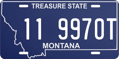 MT license plate 119970T