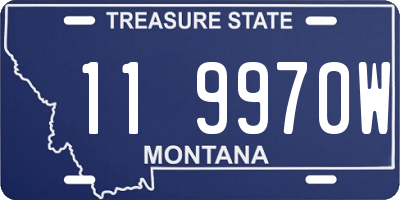 MT license plate 119970W