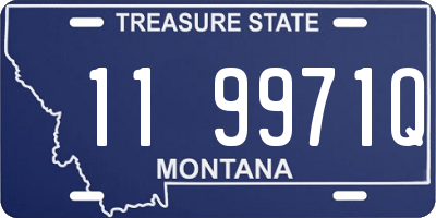 MT license plate 119971Q